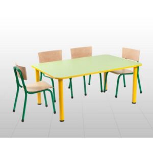 STOLIK 140x80 6 OS.KOL.Z KRZESŁAMI